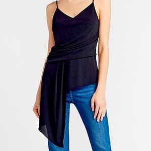 Express asymmetrical wrap front cami